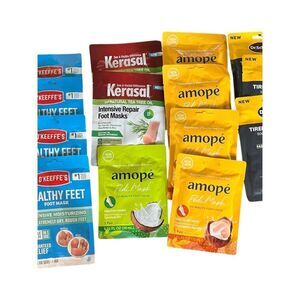 14 Okeefes kerasal amope Dr. scholls foot mask healthy soft feet pedicure mask